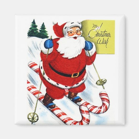 キャンディカネスヴィンテージ磁石でスキー マグネット (正面)