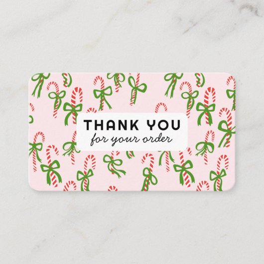 キャンディカネス顧客注文ありがとうQRコードソーシャル 名刺 (正面)