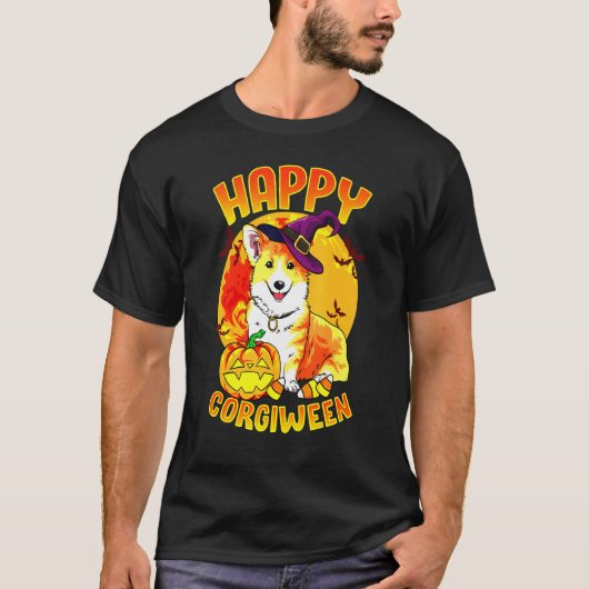 キャンディカボンプキンウィッチコーギ Tシャツ (正面)