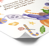 キャンディカボンプキン幽霊ハロウィンおむつラッフルサイン ポスター (角)