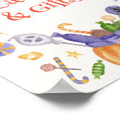 キャンディカボンプキン幽霊ハロウィンカード&ギフトサイン ポスター (角)