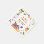 キャンディカボンプキン幽霊ハロウィーンベビー醸造シャワー スタンダードカクテルナプキン (角)