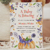 キャンディカボンプキン幽霊ハロウィーンベビー醸造シャワー 招待状