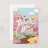キャンディカラフルエレガントランド サンキューカード (正面/裏面)