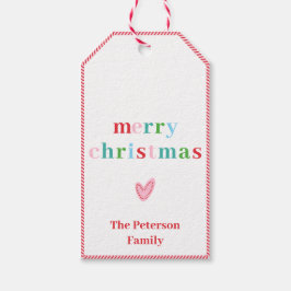 キャンディカラフルケーンクリスマスギフトラベル ギフトタグ