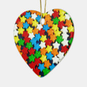 キャンディカラフルスター模様 セラミックオーナメント (左)