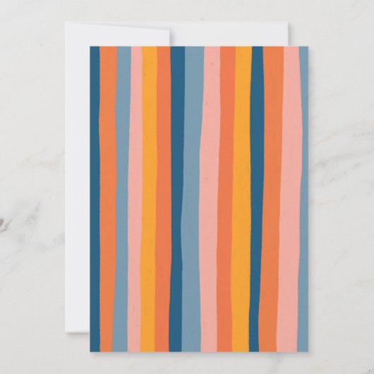 キャンディカラフルストライプーズが明はっきりしたるく結婚なる 招待状 (裏面)