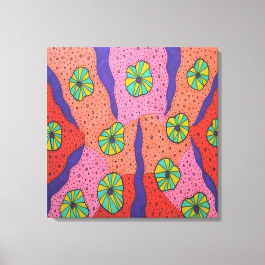 キャンディカラフルズ抽象芸術アートプリント キャンバスプリント (正面)