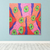 キャンディカラフルズ抽象芸術アートプリント キャンバスプリント (インサイチュ (ウッドフロア))