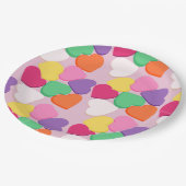 キャンディカラフルハート ペーパープレート (アングル)