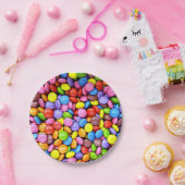 キャンディカラフルピース ペーパープレート (パーティー)