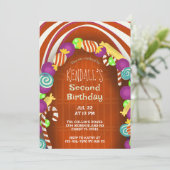 キャンディカラフルワンダーランドセカンド誕生日 招待状 (スタンド正面)