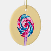 キャンディカラフル棒つきキャンデーウォーターカラーアート セラミックオーナメント (右)