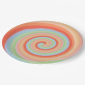 キャンディカラフル棒つきキャンデーレインボーパーティープレート ペーパープレート (アングル)