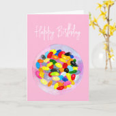 キャンディカラフル甘いゼリーのロリー カード (黄色い花)