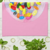 キャンディカラフル甘いゼリーのロリー キッチンタオル (折り畳み)