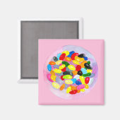 キャンディカラフル甘いゼリーのロリー マグネット (正面/裏面)