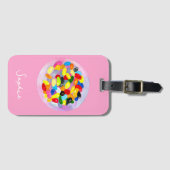 キャンディカラフル甘いゼリーのロリー ラゲッジタグ (正面横)
