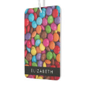 キャンディカラフル、キャンディボタン、スイーツ、お名前 カーエアーフレッシュナー (左)