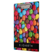 キャンディカラフル、キャンディボタン、スイーツ、お名前 クリップボード (左)