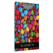 キャンディカラフル、キャンディボタン、スイーツ、お名前 クリップボード (右)