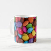 キャンディカラフル、キャンディボタン、スイーツ、お名前 コーヒーマグカップ (正面左)
