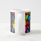 キャンディカラフル、キャンディボタン、スイーツ、お名前 ジャンボコーヒーマグカップ (裏面)