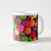 キャンディカラフル、キャンディボタン、スイーツ、お名前 ジャンボコーヒーマグカップ (正面右)