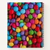 キャンディカラフル、キャンディボタン、スイーツ、お名前 ノートブック (裏面)