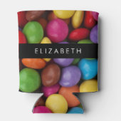 キャンディカラフル、キャンディボタン、スイーツ、お名前 缶クーラー (裏面)