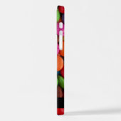 キャンディカラフル、キャンディボタン、スイーツ、お名前 iPhoneケース (左側面)