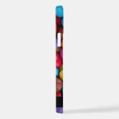 キャンディカラフル、キャンディボタン、スイーツ、お名前 iPhoneケース (右側面)