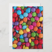 キャンディカラフル、キャンディボタン、スイーツ、バルミツワー 招待状 (裏面)