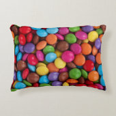 キャンディカラフル、キャンディボタン、スイーツ、食べ物 アクセントクッション (正面)
