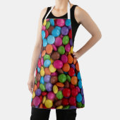 キャンディカラフル、キャンディボタン、スイーツ、食べ物 エプロン (インサイチュ)