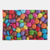 キャンディカラフル、キャンディボタン、スイーツ、食べ物 キッチンタオル (横)