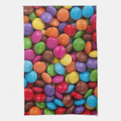 キャンディカラフル、キャンディボタン、スイーツ、食べ物 キッチンタオル (縦)