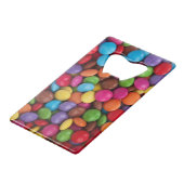 キャンディカラフル、キャンディボタン、スイーツ、食べ物 クレジットカード栓抜き (正面アングル)