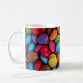 キャンディカラフル、キャンディボタン、スイーツ、食べ物 コーヒーマグカップ (左)