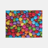 キャンディカラフル、キャンディボタン、スイーツ、食べ物 フリースブランケット (正面(横))