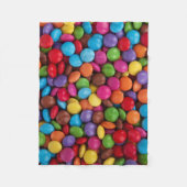 キャンディカラフル、キャンディボタン、スイーツ、食べ物 フリースブランケット (正面)