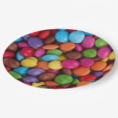 キャンディカラフル、キャンディボタン、スイーツ、食べ物 ペーパープレート (アングル)