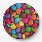 キャンディカラフル、キャンディボタン、スイーツ、食べ物 ペーパープレート (正面)