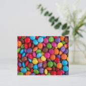 キャンディカラフル、キャンディボタン、スイーツ、食べ物 ポストカード (スタンド正面)