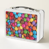 キャンディカラフル、キャンディボタン、スイーツ、食べ物 メタルランチボックス (裏面)