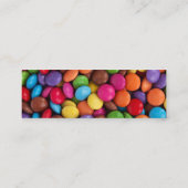 キャンディカラフル、キャンディボタン、デザート、キャンディショップ スキニー名刺 (裏面)