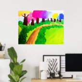 キャンディカラーの木 – バリューポスター ポスター (ホームオフィス)