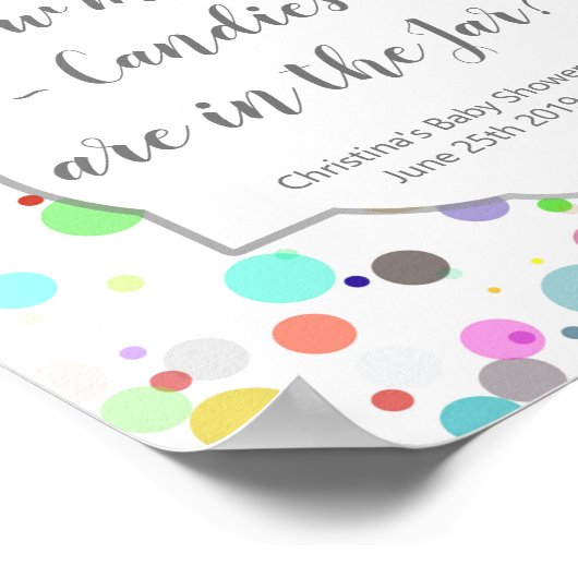 キャンディカラーの赤数々のちゃんシャワーの数を推測 ポスター (角)