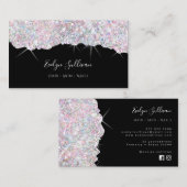 キャンディカラーグリッターテクスチャ名刺 名刺 (正面/裏面)