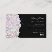 キャンディカラーグリッターテクスチャ名刺 名刺 (裏面)